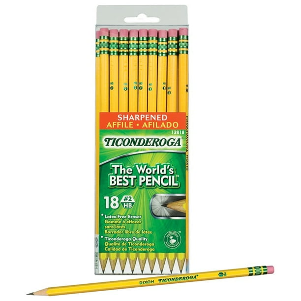 Dixon Ticonderoga 2 HB Soft Pencils, 0.5 mm, 18 Count