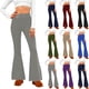 thumbnail image 1 of Pincandy Women's Solid Color Elastic Waist Yoga Flared Pants, Comfortable, Casual & Fitness Activities, 1 of 6