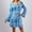 Blue, variant on Women's Casual Tennis Dress Women's 70s Disco Outfit Set Hippie Dress with Accessories for Halloween and Party Black S