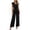 *Black, variant on VBVC Women's Wrap V-Neck 2 Piece Pants Set, Ladies' Tie Waist Top and Wide Leg Trousers Outfit, Casual Sleeveless Workwear For Women,Black,S-2XL