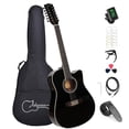 thumbnail image 1 of Jidyous Dreadnought Docerola 4/4 Guitarra Electroacústica 12 cuerdas con octavado, con Funda Acolcha, 1 of 9