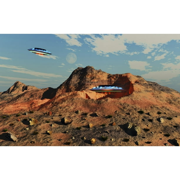 Ufos Using A Secret Entrance To Get Into Dulce Underground Base In New Mexico Poster Print By Mark Stevenson Stocktrek Images 17 X 11 Walmart Com Walmart Com