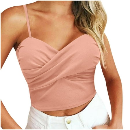 Fengqque Sexy Womens Lace V-Neck Sleeveless Shirt Casual Workout Sports Bra Tank Tops
