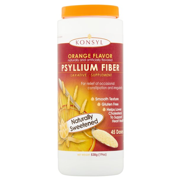 Konsyl Orange Flavor Psyllium Fiber Laxative/Supplement 19 oz. Bottle