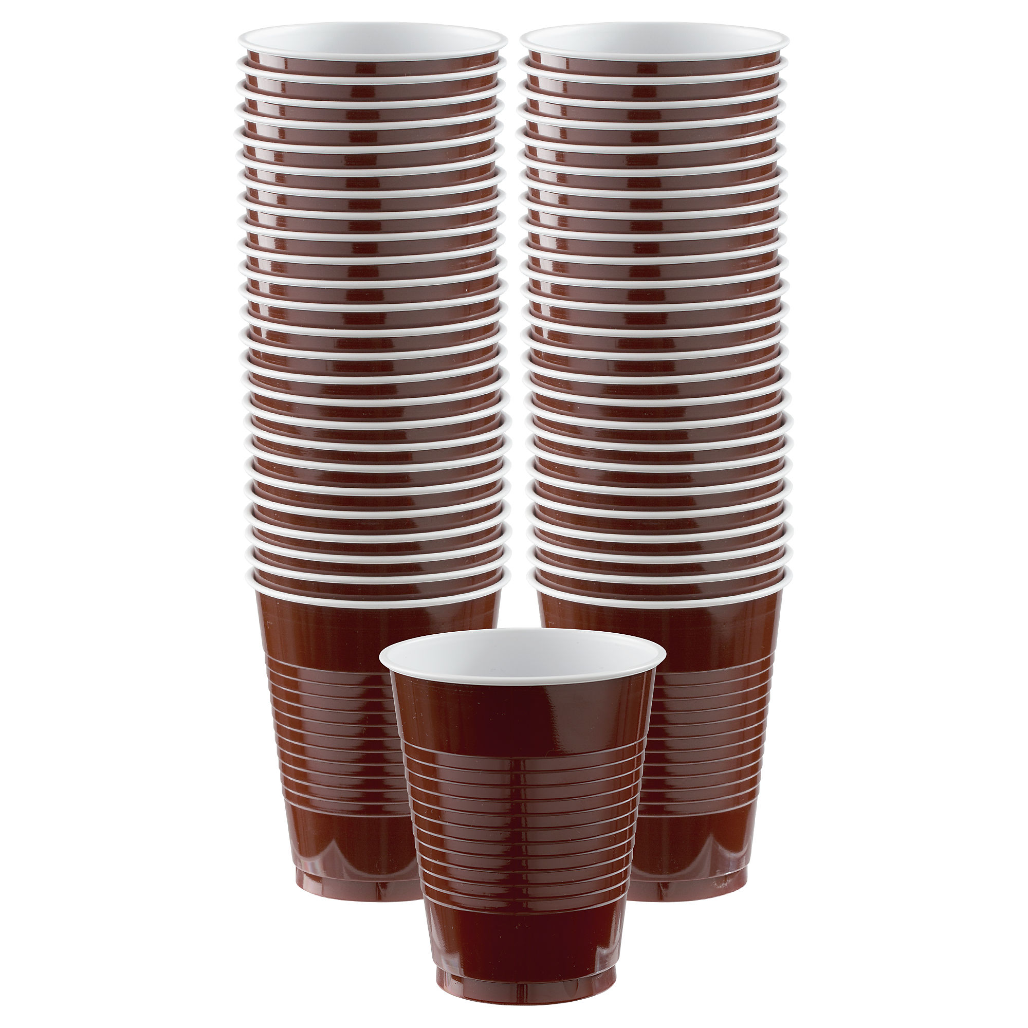 Chocolate Brown Big Party Pack Paper Cups, 16 oz, Pack of 50 Walmart