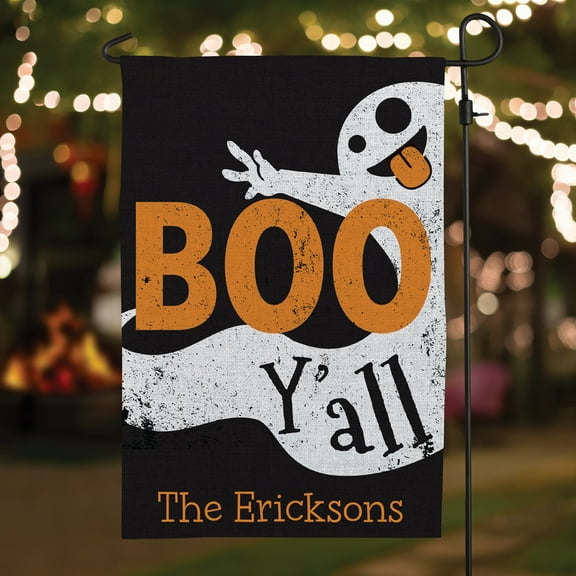 Boo Y'all Personalized Garden Flag