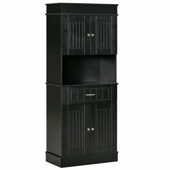 HOMCOM 72" Kitchen Pantry Cabinet, Buffet with Hutch, Cupboard with Shelf
