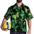 thumbnail image 4 of Saint Patrick's Day Men's Short Sleeve Hawaiian Poplin Shirt, Casual Printed Button Down Summer Beach Shirts - Unisex, 4 of 6