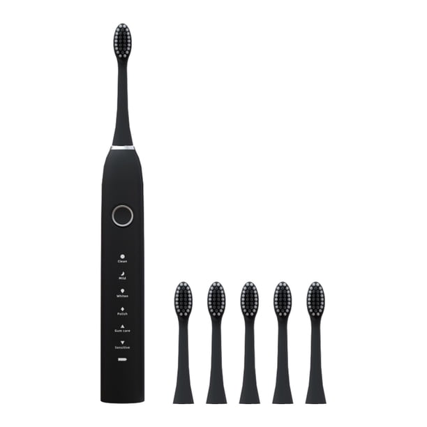 Yhmxh Cepillo de dientes - Cepillo de dientes con 6 cabezales - 6 modos de limpieza - Resistencia al agua IPX7 - Cepillo de dientes recientemente mejorado - Mayor vida útil - Carga más rápida