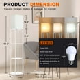 thumbnail image 2 of Vesteel Floor Lamp with Shelves, Standing Lamp with 3 Color Adjustable LED Bulb for Living Room, Modern Square Lamp for Bedroom Office Kid Room, 2 of 7