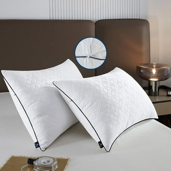 Bed Pillows for Sleeping Queen Size s,Ultra Soft Fluffy ,Premium Soft Down Alternative Fill Set of for Back,Zipper Opening Design, can add and Remove Filler According to Your Needs