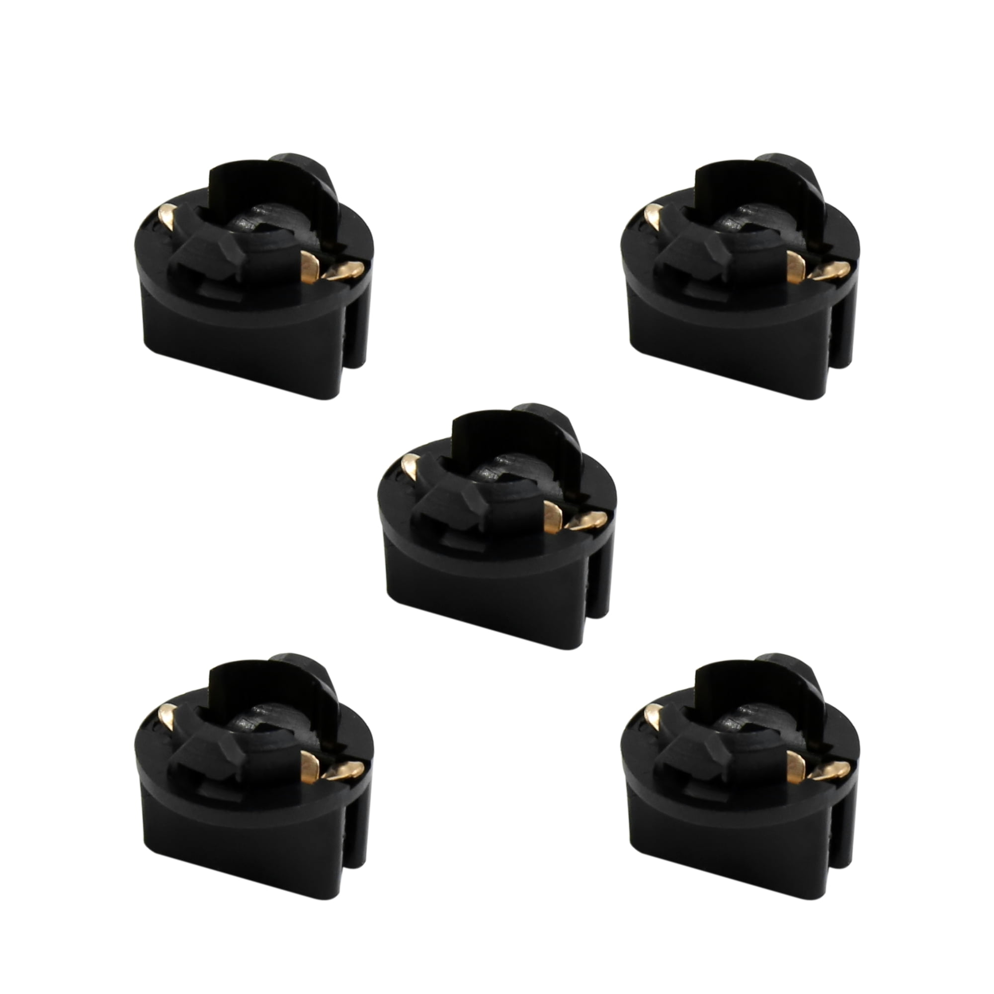 5pcs DC 12V T10 Twist Base Socket Wedge Light Bulb Holder for Car Replacement Wedge Base Light Bulb Socket