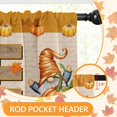 thumbnail image 6 of Fall Kitchen Window Curtains and Valances Set 36 Inch, Home Gnome Pumpkins Maple Leaves Orange Vintage Short Tier Curtain for Cafe Living Room Bathroom, Autumn 3 Pieces Set Kitchen Decor, 6 of 6