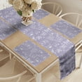 thumbnail image 2 of Ambesonne Butterfly Table Runner & Placemats, Springtime Thrill Pastel, Placemat 4 pcs + Runner 12"x72", Mauve White, 2 of 2