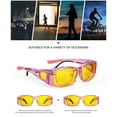 thumbnail image 2 of KALIYADI Fit-Over Night-Vision-Glasses for Women: Striped Anti Glare Night Driving Glasses for Men High Definition Lens, 2 of 6