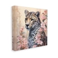 thumbnail image 4 of Stupell Industries Leopard with Pink Flowers Animals & Insects Painting Gallery Wrapped Canvas Art Print Wall Art, 17 x 17, 4 of 8