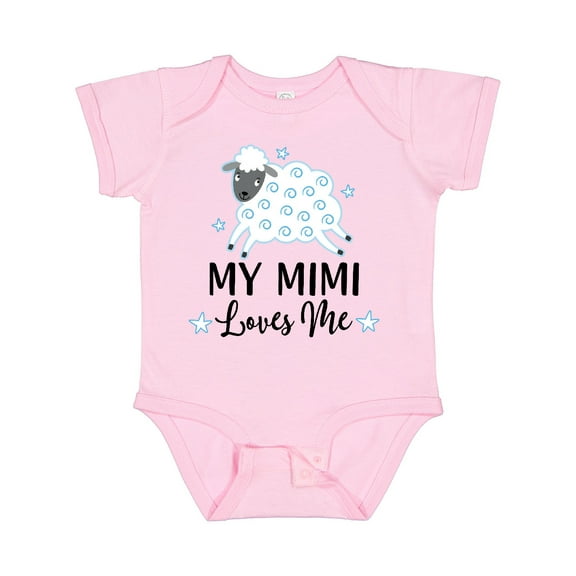 Inktastic My Mimi Loves Me Baby Lamb Boys or Girls Baby Bodysuit
