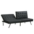 thumbnail image 6 of Convertible Sofa Bed Wood Frame Futon with Stainless Leg Sleeper Folding Recliner Living Room Furniture, 6 of 7