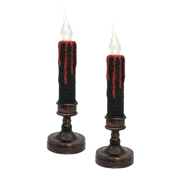 Halloween Indoor And Outdoor Of Decorated Courtyard Black Bottom Long Pole Candle Night Light Reading Lamp Clip Kids outside Solar Lights for Yard Projection Lamp Star Night Light String of Lights