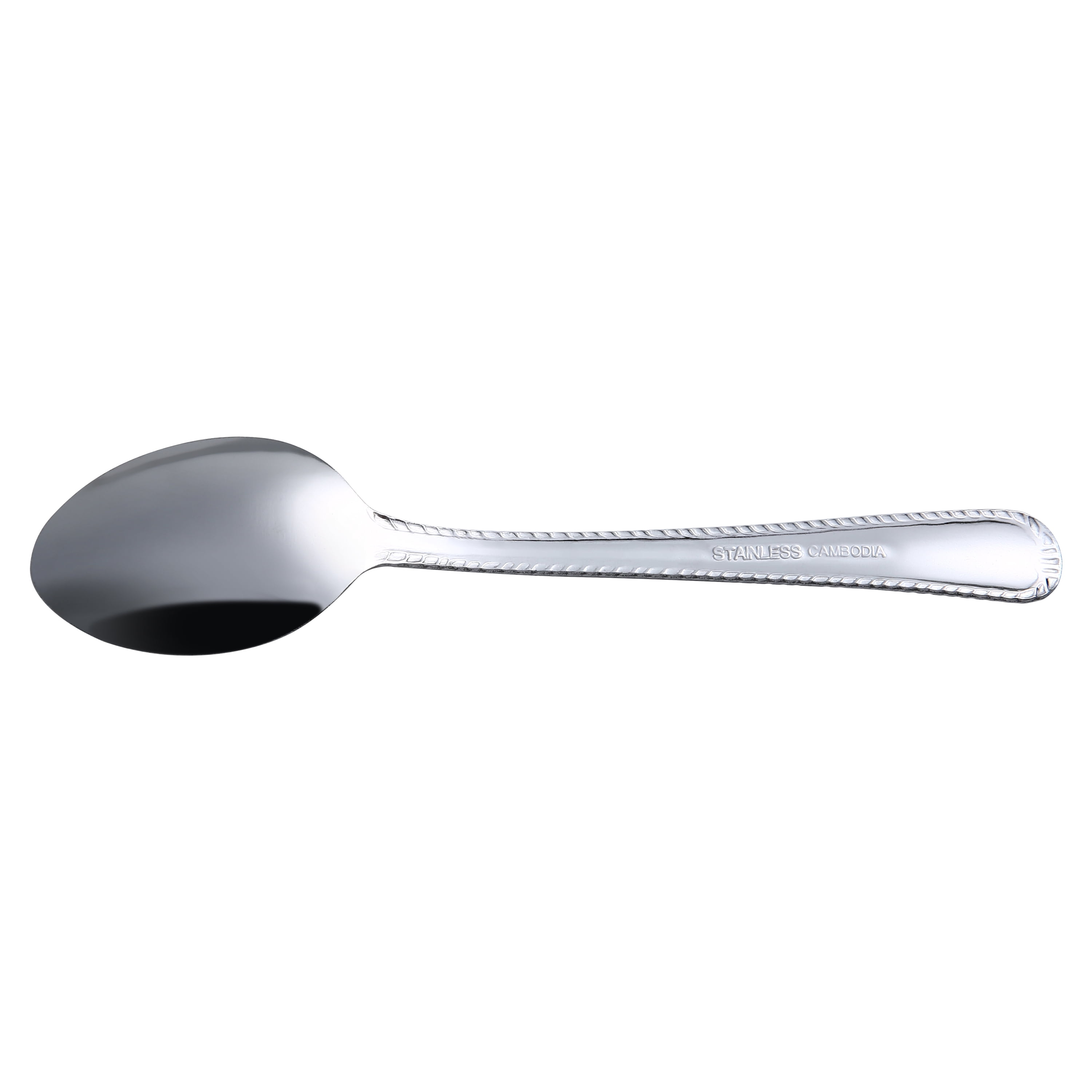 Mainstays Lace Stainless Steel Adult Teaspoon, 4-Piece Set, Silver