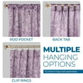 thumbnail image 3 of Superior Blackout Leaves Curtains Set of 2, Light Filtering Grommet Curtain Panel Set, Wisteria, 46"W x 96"L, 3 of 10