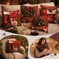 thumbnail image 6 of Sahpxhe Christmas Throw Pillow Cover 18X18 Set Of 4 Stocking Wreath Gift Boxes Pattern Soft Cushion Covers for Sofa Couch Home Decor, 6 of 7
