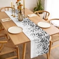 thumbnail image 3 of Table Runner 120 Inches Long for Kitchen Dining, Grey Leaves Dresser Scarf Farmhouse, Dining Table Decorations for Wedding/Parties, Summer Botanical 13 x 120 In, 3 of 8