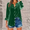 thumbnail image 4 of Horkkom Button Down Shirts for Women Plus Size V Neck Long Sleeve Tops Winter Fall Corduroy Casual Tops 3XL, Gifts for Women, 4 of 8