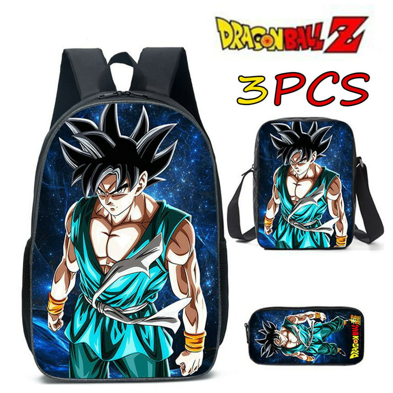 3pcs/Set Dragon Ball Z Backpack Anime Cartoon Super Saiyan Goku