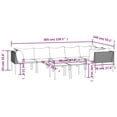 thumbnail image 4 of vidaXL 8 Piece Garden Lounge Set with Cushions Grey Poly Rattan, 4 of 5
