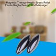 thumbnail image 3 of HEVIRGO 2Pcs Magnetic Therapy Health Stress Relief Ferrite Rugby Beads Hand Massager, 3 of 9