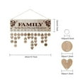 thumbnail image 5 of GRNSHTS Creative pendant Family Birthday Board DIY Wooden Calendar Wall Hanging Birthday Reminder Plaque with 100 wooden tags(Family Style), 5 of 8