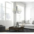 thumbnail image 2 of Living District Cohen 6-Light Mid-Century Metal Pendant in Black/Brass Finish, 2 of 7