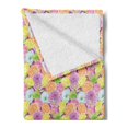 thumbnail image 2 of Flower Soft Flannel Fleece Throw Blanket, Colorful Bouquet of Gentle Spring Blossoms Fresh Nature Seasonal Garden Pattern, Cozy Plush for Indoor and Outdoor Use, 50" x 60", Multicolor, by Ambesonne, 2 of 5
