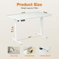 thumbnail image 3 of CONCETTA Electric Height Adjustable Desk, 48"x24" Ergonomic Sit Stand Workstation, One-Touch Lift Home Office Desk, White, 3 of 10