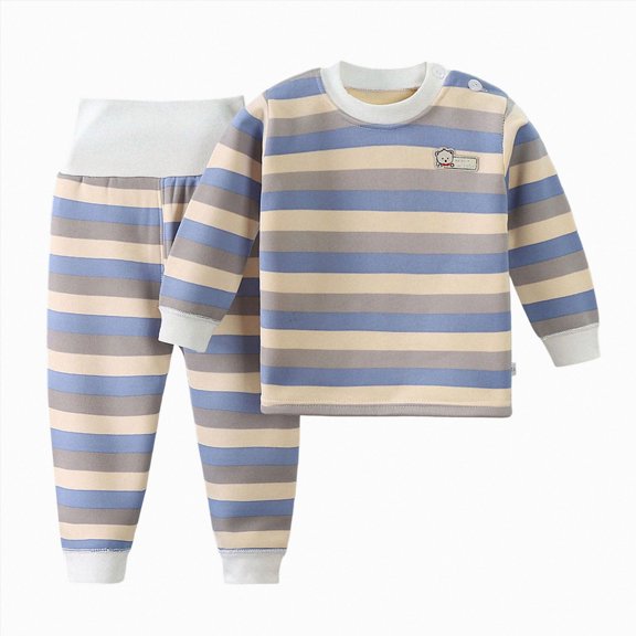 KPOPLK Toddler Baby Boy Clothes Fall Winter Outfit 2Pcs Loungewear Long Sleeve Pullover T-Shirt and Relax Fit Pant Clothing,Size 3-4 Years