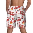 thumbnail image 3 of Xecao Fire Truck for Men's Swimming Trunks Swim Trunks Quick Dry Swim Shorts with Mesh Lining Funny Swimwear Bathing Suits, 3 of 9