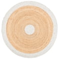 thumbnail image 2 of SAFAVIEH Braided Carina Bordered Reversible Area Rug, Light Gray/Natural, 6' x 6' Round, 2 of 11