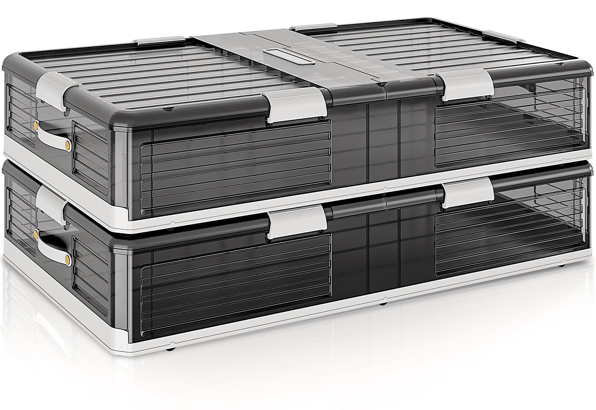 家具・インテリア NEIGHBORHOOD NH. ODE-S A-CONTAINER BOX EnHomee Stackable Underbed 86 Qt Storage Containers, Grey