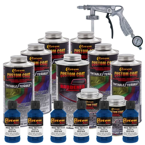 Bed Liner CUSTOM COAT REFLEX BLUE 1.31 Gallons Urethane SprayOn Truck