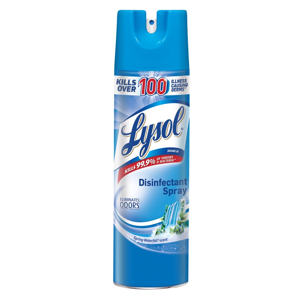 Lysol Disinfectant Spray, Spring Waterfall, 19oz, Tested and Proven to