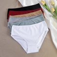 thumbnail image 4 of Panties for Women,Fashion High Waist Underwear Solid Color Comfortable Briefs Panties,Womens Underwear,White,L, 4 of 5