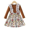 thumbnail image 2 of KYAIGUO 2-6T Toddler Baby Girls Lacy Dress Long Sleeve Knit Tops Floral Dress Spring Fall Tutu Princess Dresses, 2 of 10
