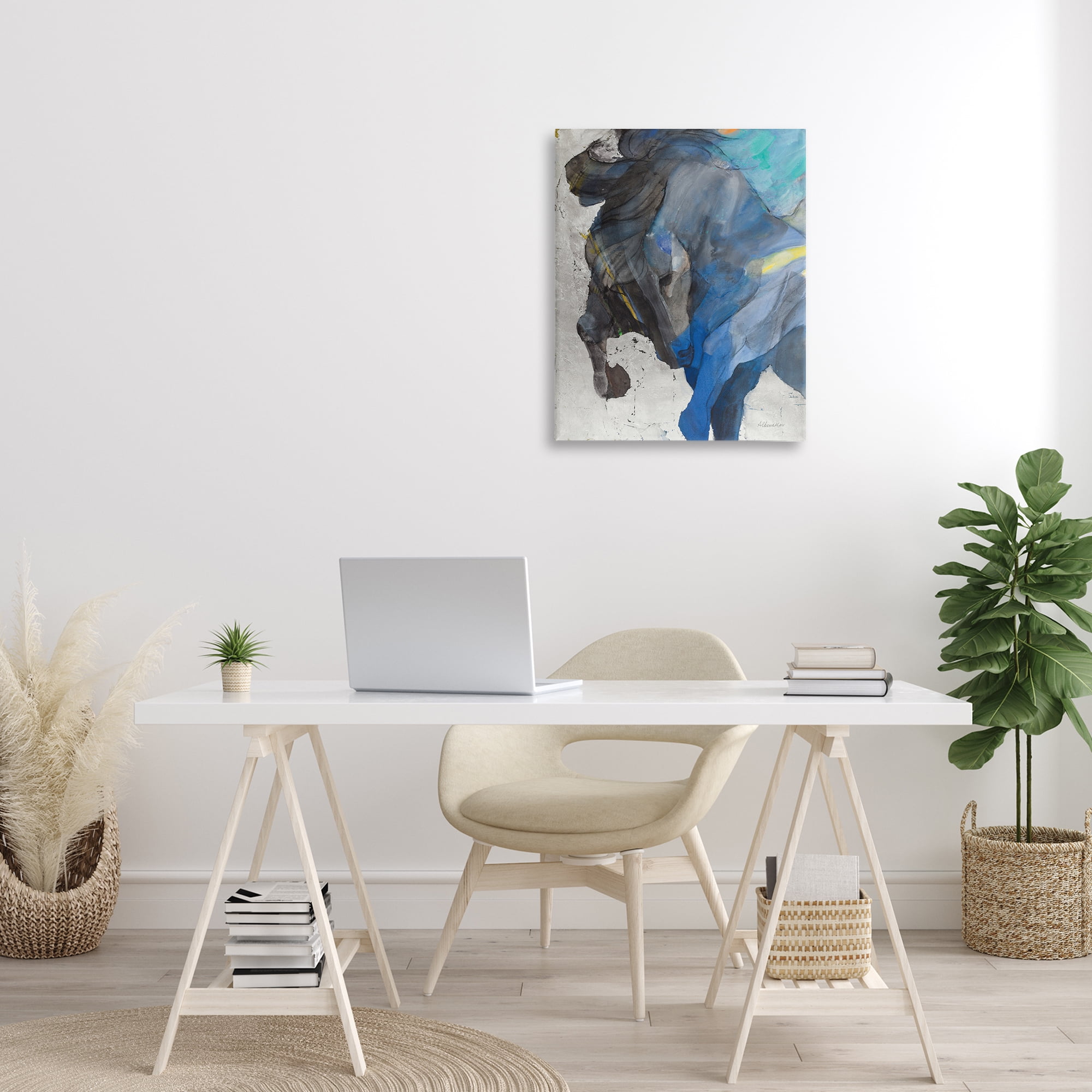 Stupell Industries Majestic Valor Stallion Animals & Insects Painting Gallery Wrapped Canvas Art Print Wall Art, 24 x 30