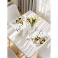 thumbnail image 5 of Yellow Gnomes Placemats Set of 6, Bees Spring Floral Daisy Branches Placemats for Dining Table, Place Mats for Kitchen Tabletop, Waterproof Wipeable Dining Table Mats Set, 5 of 9