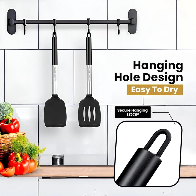 Behome 2-Pack Silicone Spatula Set, Non-Stick Turners photo 5