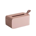 thumbnail image 1 of Caja de pañuelos Estuche de almacenamiento de papel fácil de usar Contenedor de servilletas elegante con mango de silicona para el hogar Sala Almacenamiento y organización del hogar Rosado Bewildely HA026335-02, 1 of 6