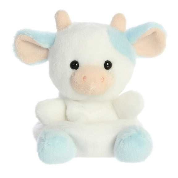 Aurora - Mini Blue Palm Pals - 4.5" Skyla Blueberry Cow - Adorable Stuffed Animal