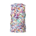 thumbnail image 2 of Rocae Colorful Watercolor Dots for Men's Basketball Jersey Lightweight and Breathable Athletic Tank Top,Quick-Drying Sports Jersey Small, 2 of 9