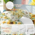 thumbnail image 2 of Cal King 4 Piece Bedding Set Pastoral Sunflower Butterfly Soft Breathable Duvet Cover and Pillowcase,Farm Eucalyptus Leaf on Linen Duvet Cover Set Washable Bed Sheets for Bedroom Dormitory Guest Room, 2 of 9